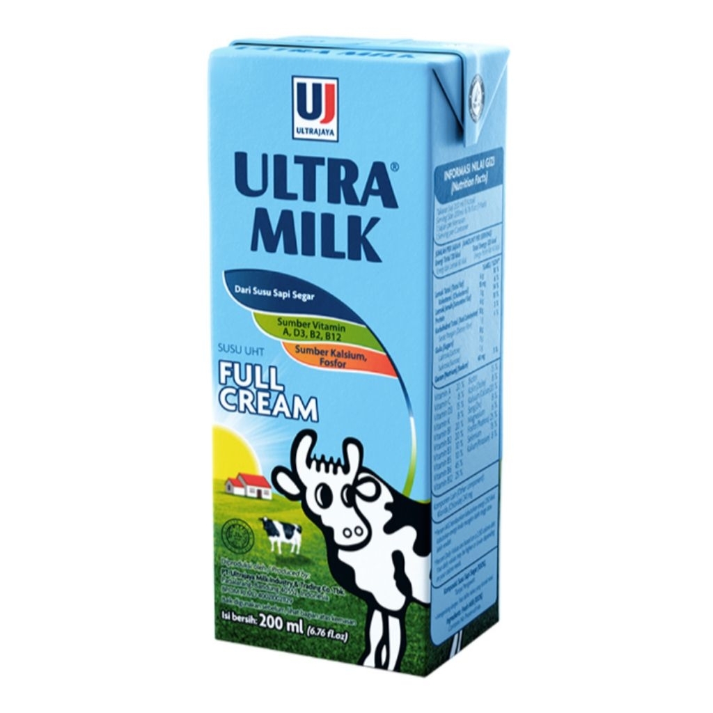 

Ultra Milk Susu UHT Full Cream Kotak 200 ml