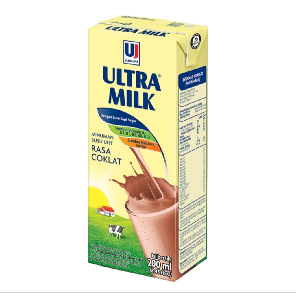

Ultra Milk Susu UHT Cokelat Kotak 200 ml