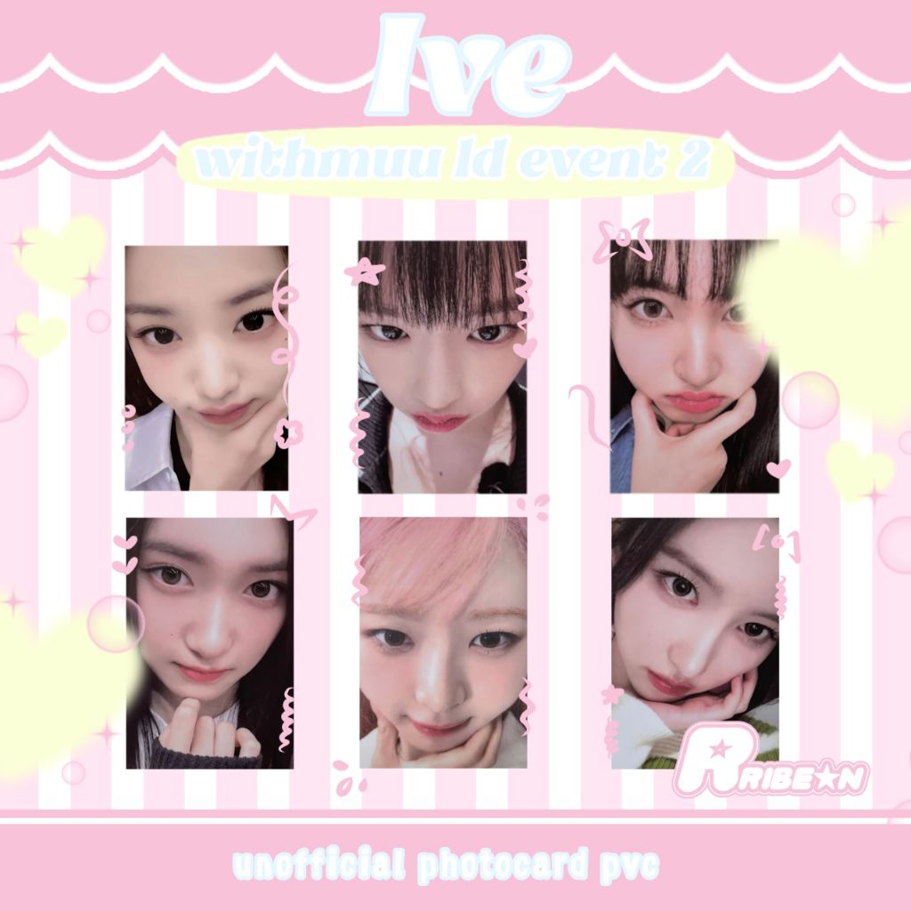 IVE WITHMUU LD EVENT 2 PHOTOCARD UNOFFICIAL PVC