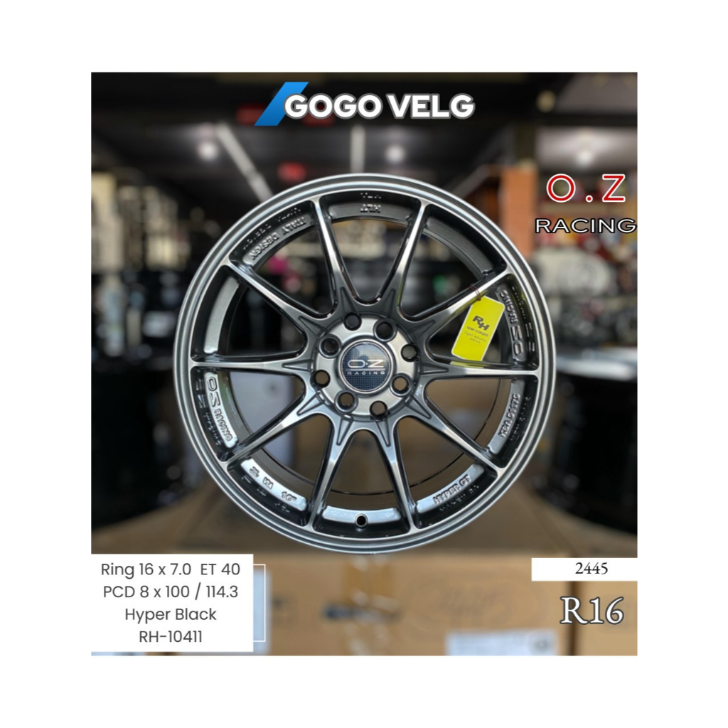 Velg Mobil Racing R16 OZ Racing PCD 8X100/114,3 ET 40 Agya Brio Avanza Calya Ayla Lebar 7 Ring 16