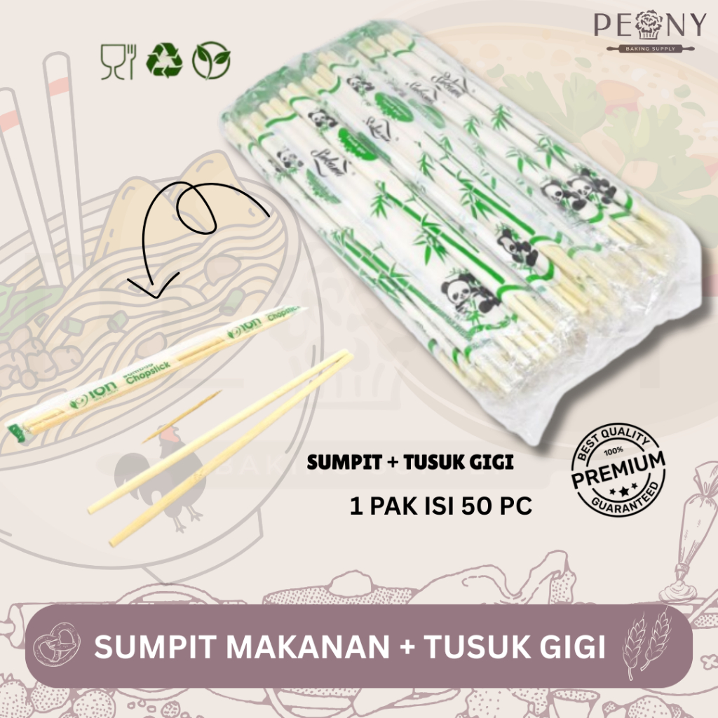 SUMPIT 4.5 + TUSUK GIGI/SUMPIT MAKANAN SEKALI PAKAI/SUMPIT KAYU SEKALI PAKAI