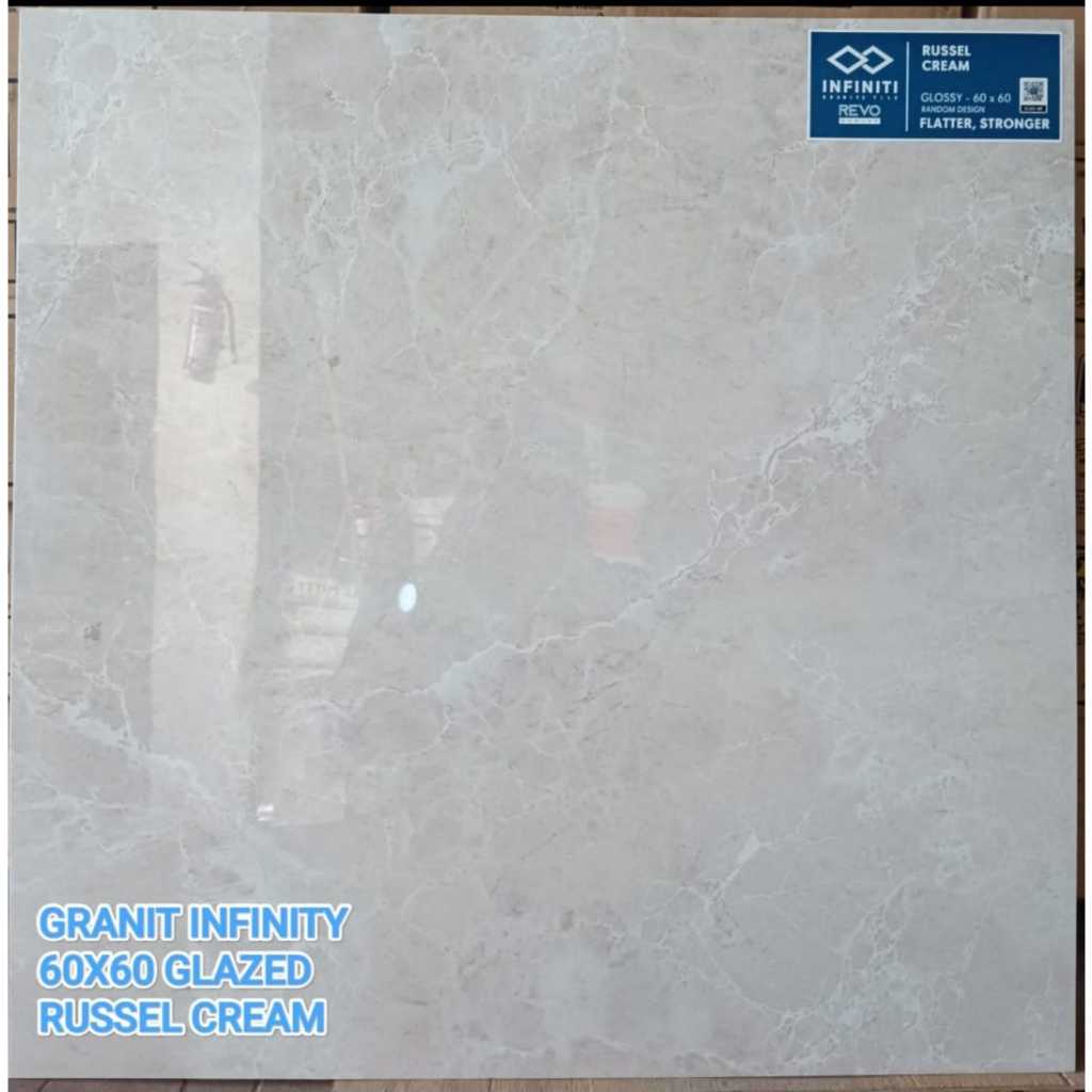 Granit Glazed Infinity Russel Cream 60x60 - Kilat Medan