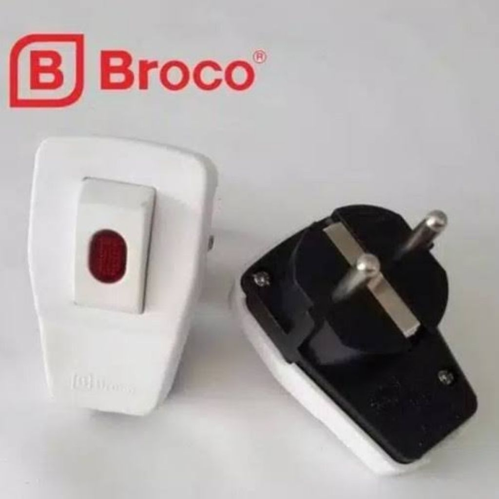 Steker Saklar Listrik Broco 2 kaki