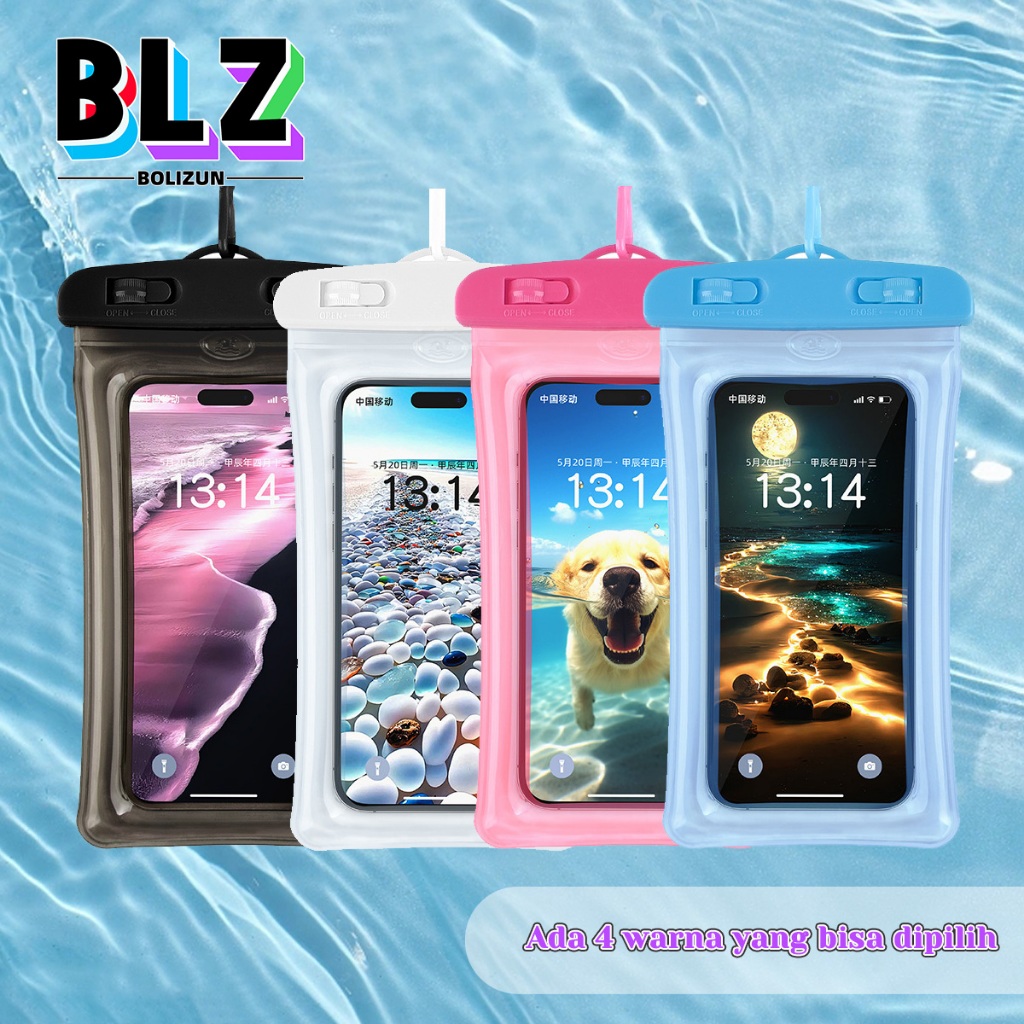 BOLIZUN Waterproof Case HP Univeral - Cover Plastik Pelindung HP Anti Air Untuk Semua Jenis Handphon