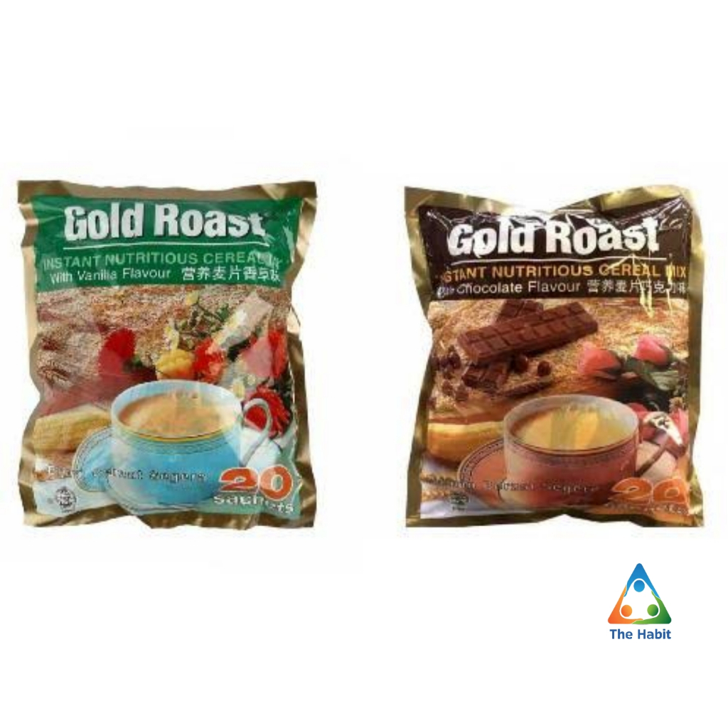 

(The Habit) Sereal Gold Roast Instant Nutritious Cereal Mix 30gr isi 20sachet 600gr Coklat / Vanilla