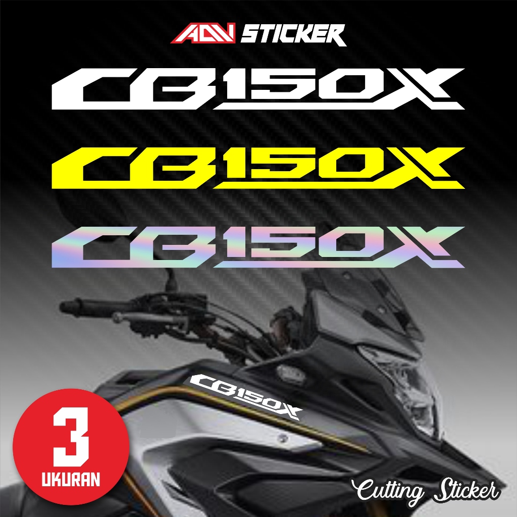 Sticker Cutting Logo HONDA CB150X | Cutting Sticker Motor Premium | 3 Ukuran | 1 PCS  | 10 Warna #10