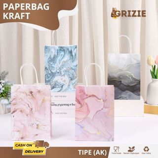 

(5Pcs) Paperbag Motif Marble/ Paperbag Marmer/ Paperbag Kraft/ Goodie Bag Marble/ Paperbag Tali Kertas/ Paperbag Motif/ Tas Kado/ Tas Souvenir/ Paperbag Hampers Paperbag Gift l AK01B1-AK04B2
