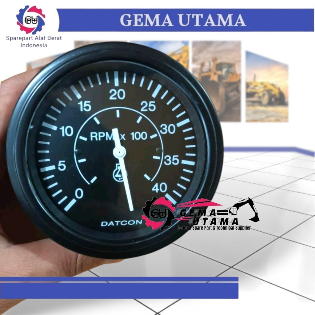 Datcon Tachometer RPM 108391, 127M40HDB / Datcon 0-40 RPM 0-4000