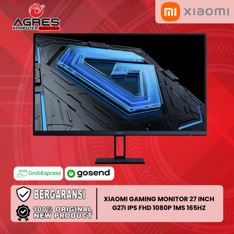XIAOMI GAMING MONITOR 27 INCH G27I IPS FHD 1080P 1MS 165HZ - MONITOR XIAOMI - MONITOR 27" - MONITOR 