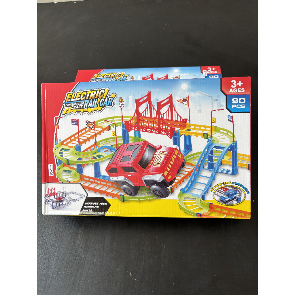 Mainan Anak Edukasi DIY Track Balap / Jalur Rel Mobil-mobilan Balap (mobil bisa jalan)