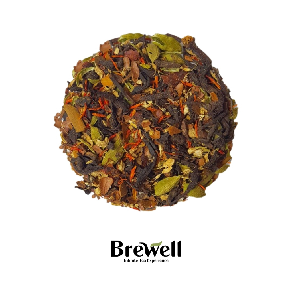 

PU ERH CHOCO CHAI Tea Blend - Puerh with Cacao Husk, Ginger and spices 250 Gram / 500 Gram