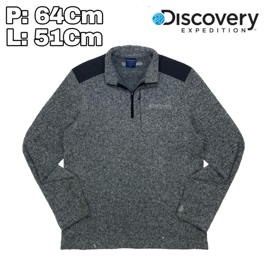 B02 Sweeter Polar Halfzip Tebal Discovery Expedition Baselayer Baju Tebal Hiking Winter Pendaki Gunu