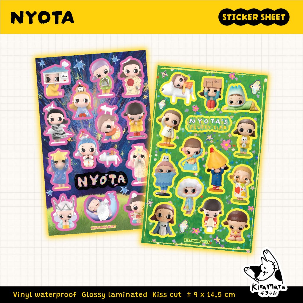 

Sticker Sheet Nyota / Deco Sticker Japan Waterproof / Sticker Vinyl Kisscut Glossy Laminated