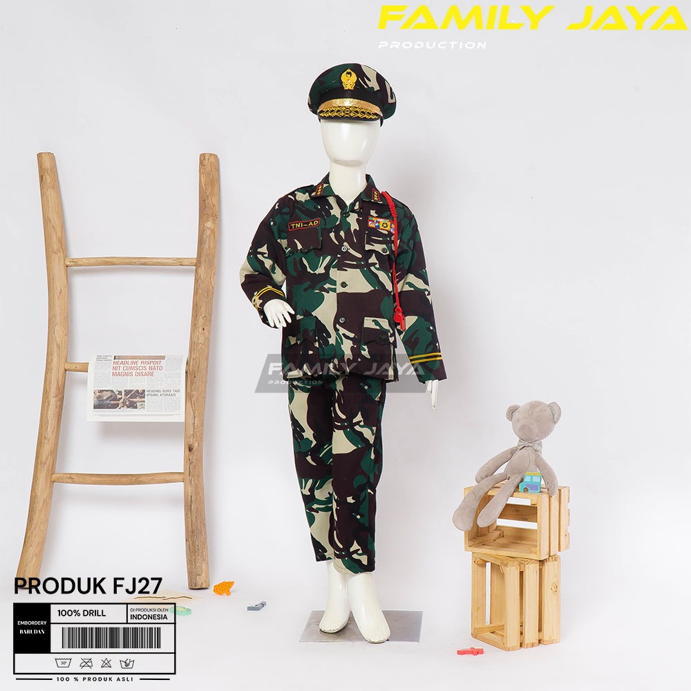 (SATU SET TERMURAH) BAJU SERAGAM TNI AD ANAK/BAJU PROFESI ANAK/ BAJU TNI AD ANAK/BAJU KARNAVAL TNI A