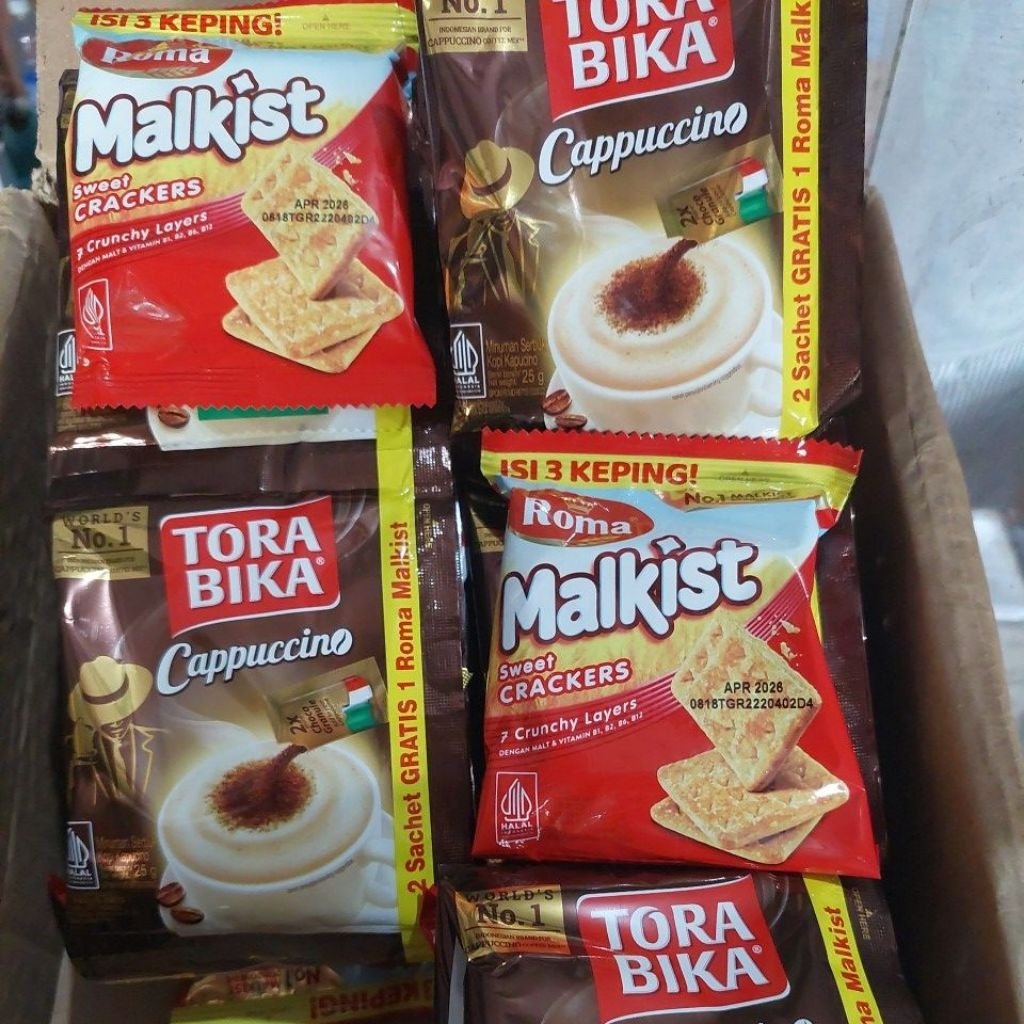 

TORABIKA Cappuccino 1Renteng [SATUAN] / Tora Cappuccino Renteng 25g free MALKIST