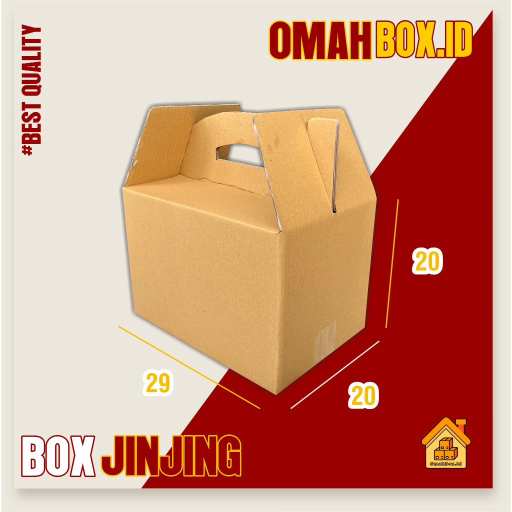 

Box Jinjing POLOS 29x20x20 cm | Kardus takeaway | jinjing/tenteng | kardus buah|hampers|sembako