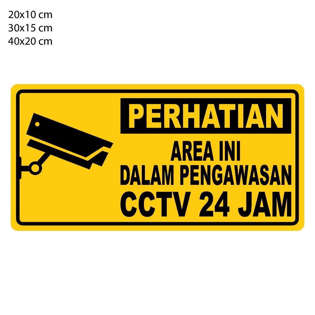 

Stiker CCTV 24JAM Vinyl GLossy Anti Air Anti Badai