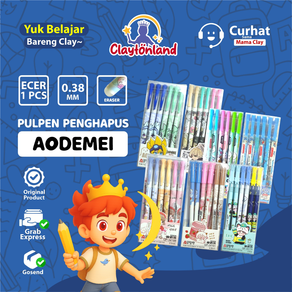 

Pulpen Bisa Dihapus 1 Pcs Pen Gel Erasable Pena Bolpen Lucu Bolpoin Gel Blpoint 1 Pcs Fancy AODEMEI ECER