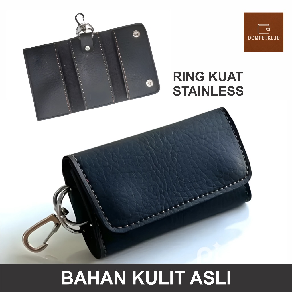 Gantungan Kunci Dompet Lipat Pria Kulit Slot Kartu STNK/Dompet STNK Motor/Mobil/DK02