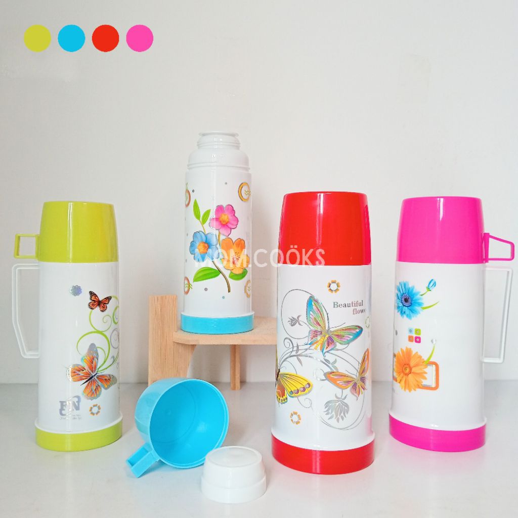 M017 TERMOS TREMOS THERMOS FLOWER FLASK TAHAN AIR PANAS TABUNG KACA