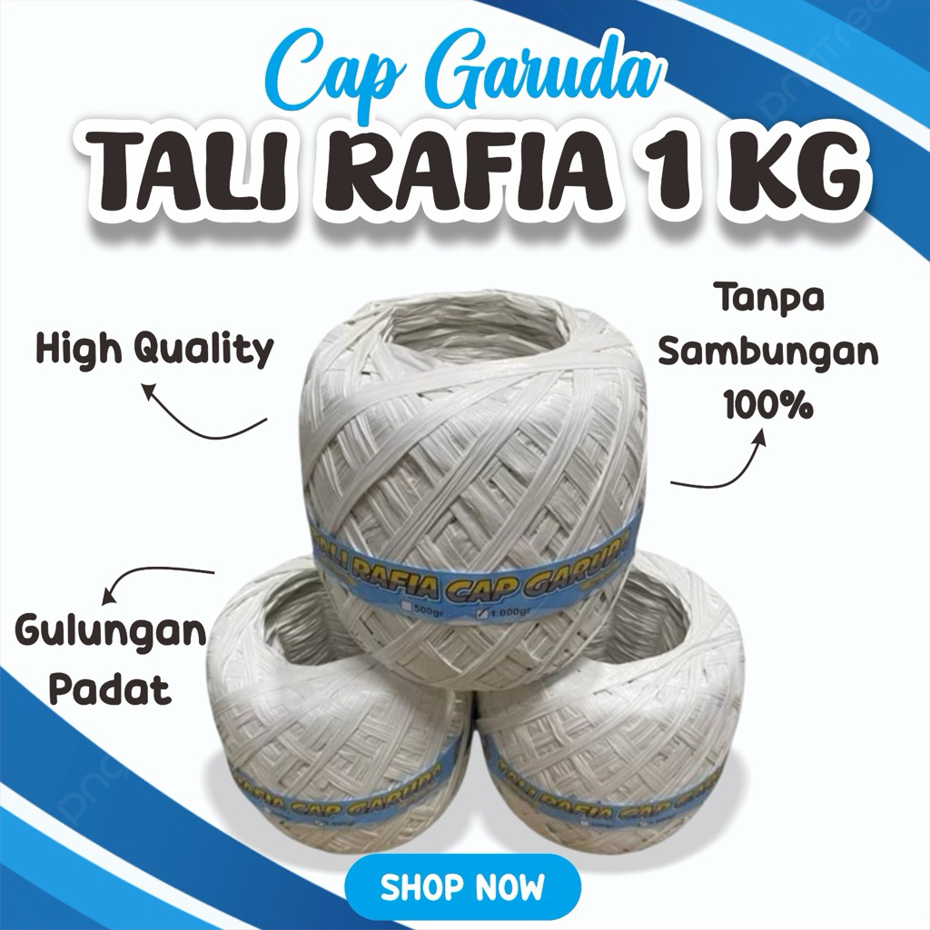 

Tali rafia putih 1 kg full cap garuda