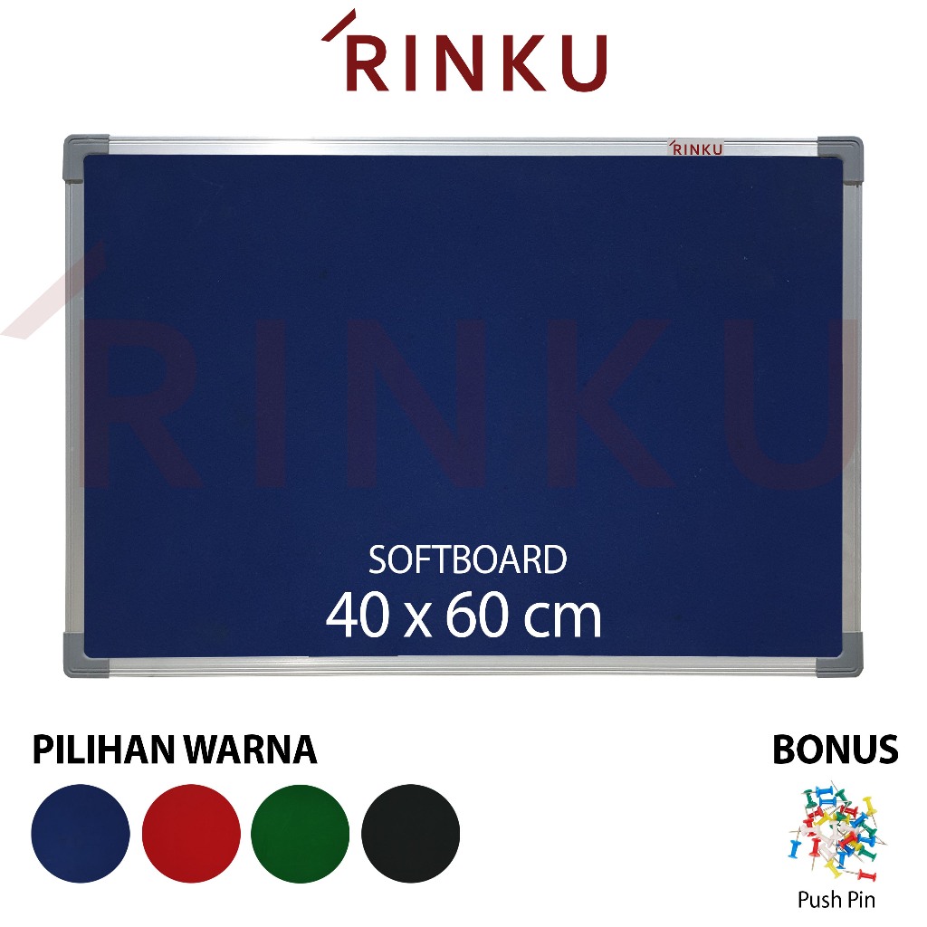 

Softboard Pin Board Cork Board Gantung Bludru Rinku 40x60 cm