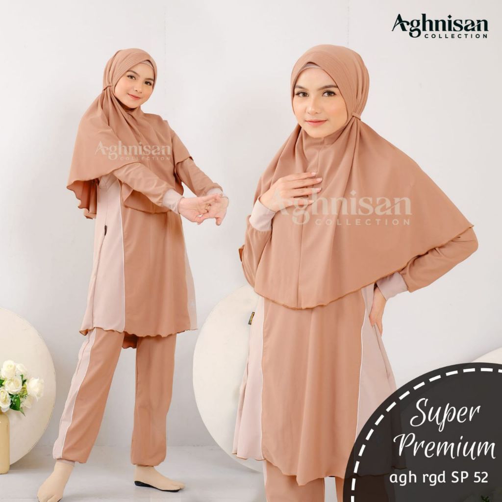 Aghnisan Baju Renang Wanita Muslimah Model Super Premium SP Syari Jumbo Setelan