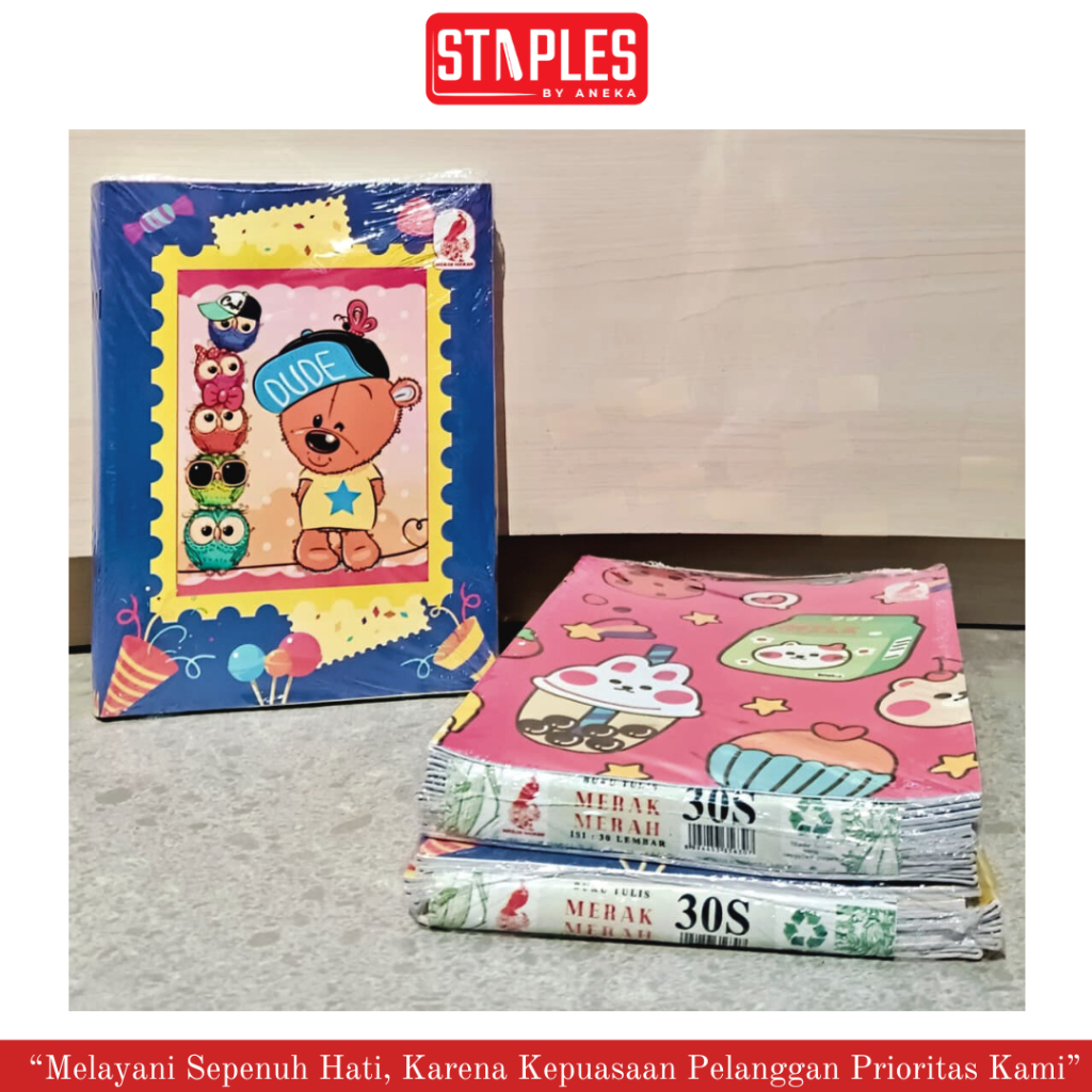 

Buku Tulis Merak Merah Isi 30 Lembar / 38 Lembar / Buku Tulis Murah / Buku Sekolah (1 Pack 10 Buku)