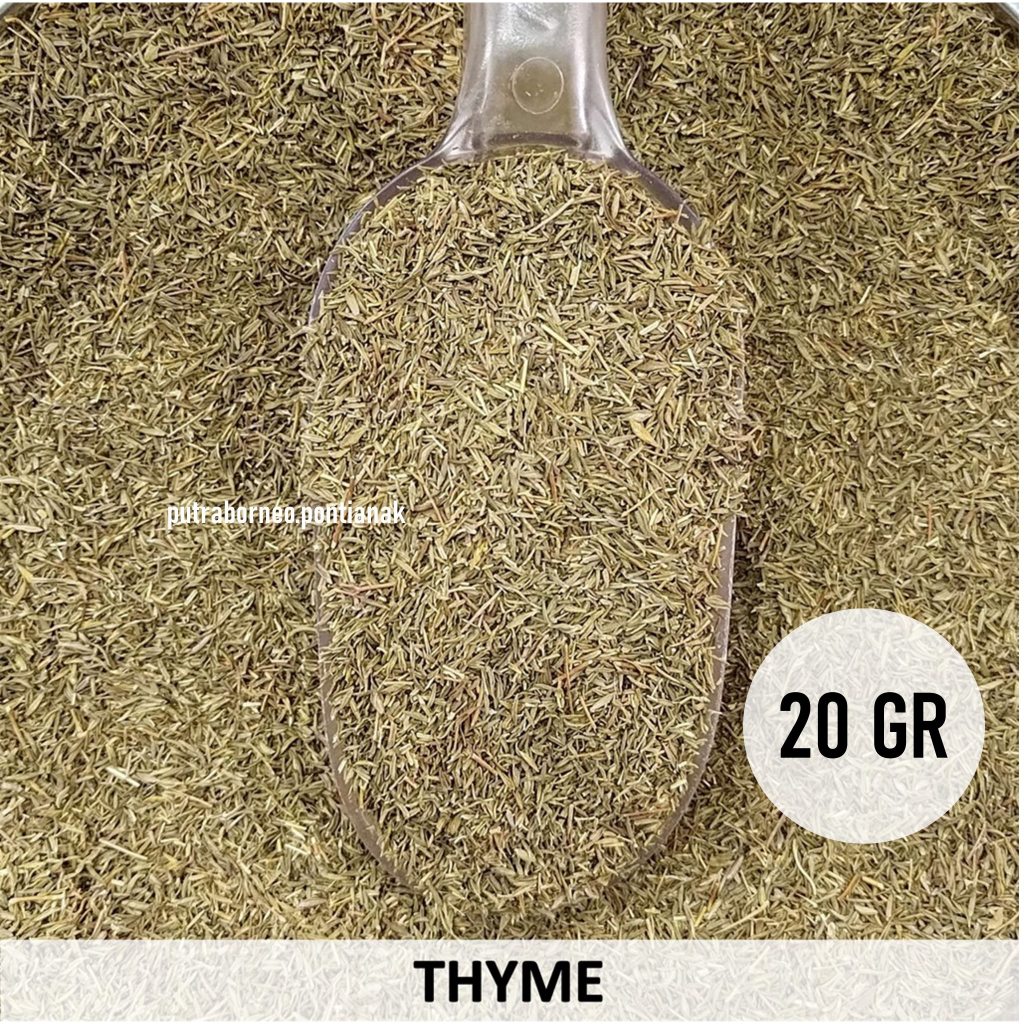 

Thyme Kering 20gr / Thyme Leaves / Daun Thyme untuk Pizza Pasta Masakan Italia