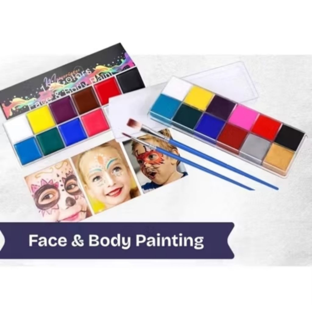 

FACE BODY PAINTING 12 COLOURS+BRUSH-8 COLOURS