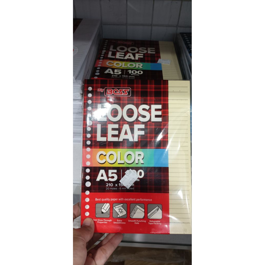 

Loose Leaf Kertas Binder Warna Polos isi 100