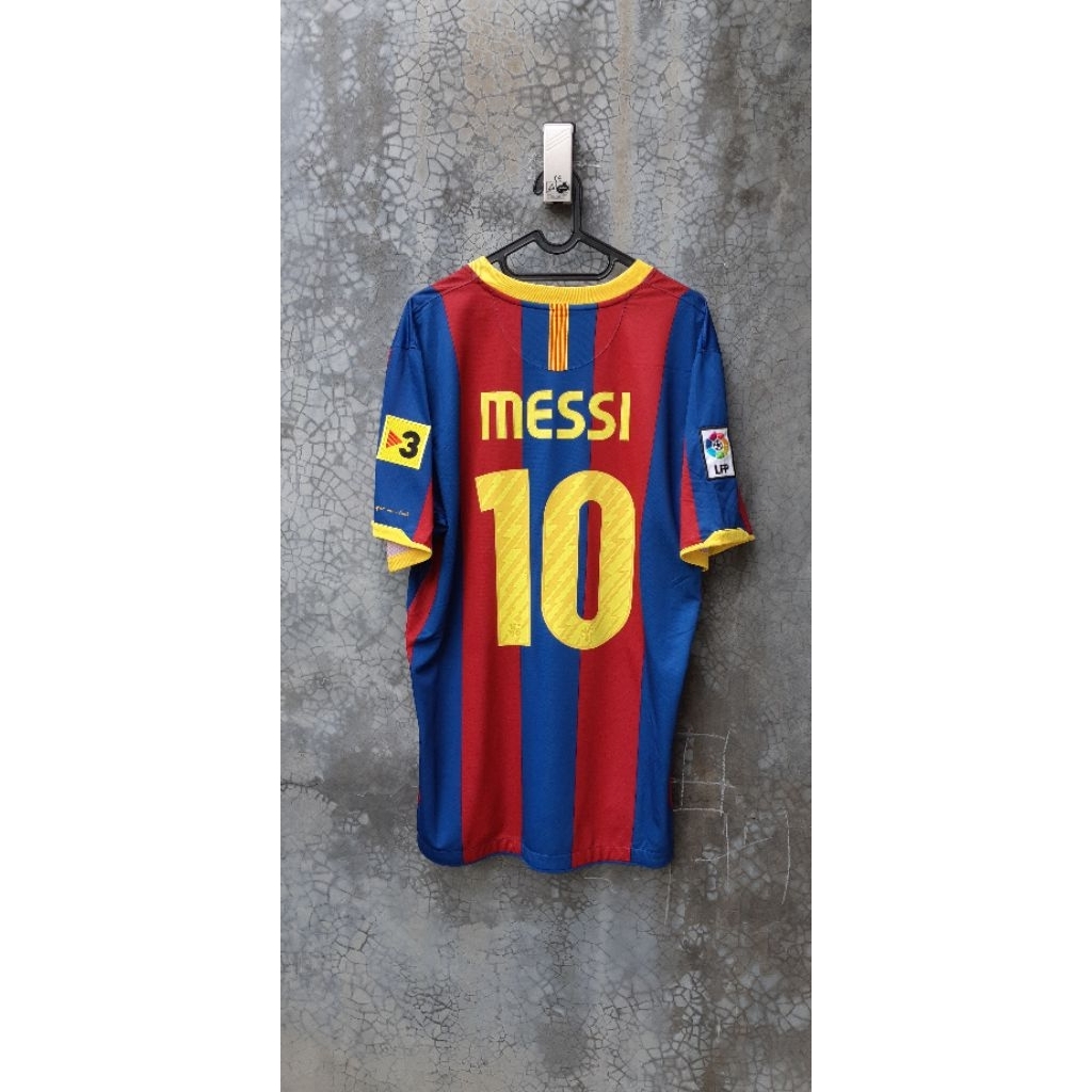 jersey baju bola original asli barcelona fc barca 2010 2011 home lionel messi size ukuran XL
