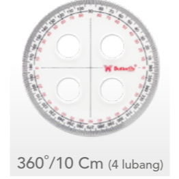 

Busur Derajat 360 / 10 cm 4 Lubang Butterfly