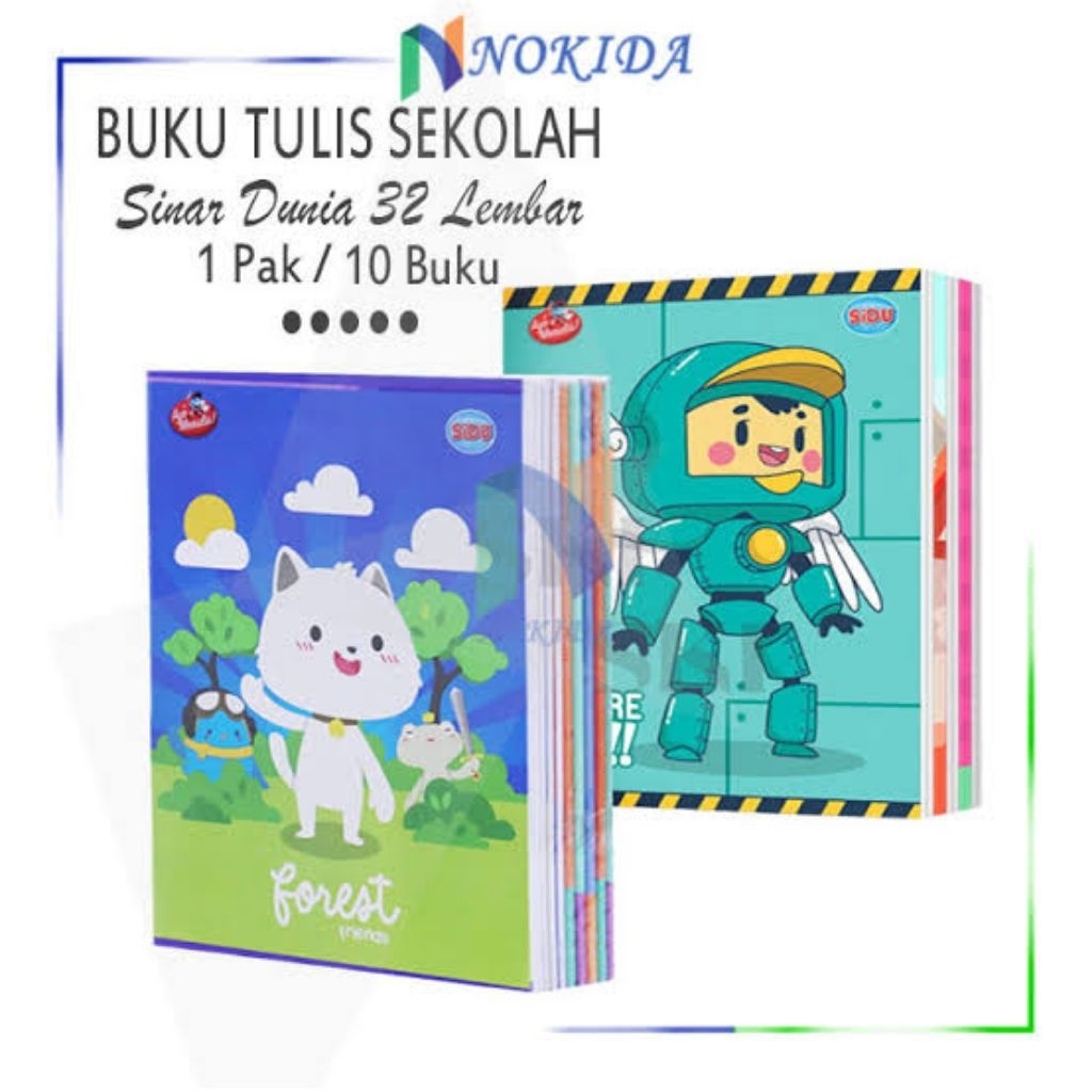 

Buku Tulis SIDU 32 [ORIGINAL BUKAN EDISI SKOLA] 1 Pack (10 pcs) dan Ecer (5 pcs) Bisa Pilih Motif Cewek Cowok
