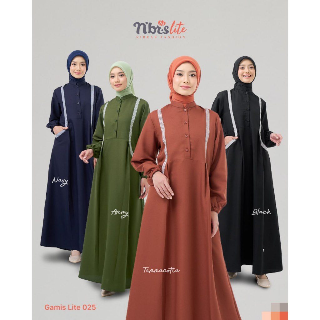 Gamis Nibras Lite 025 Gamis Polos Gamis Daily