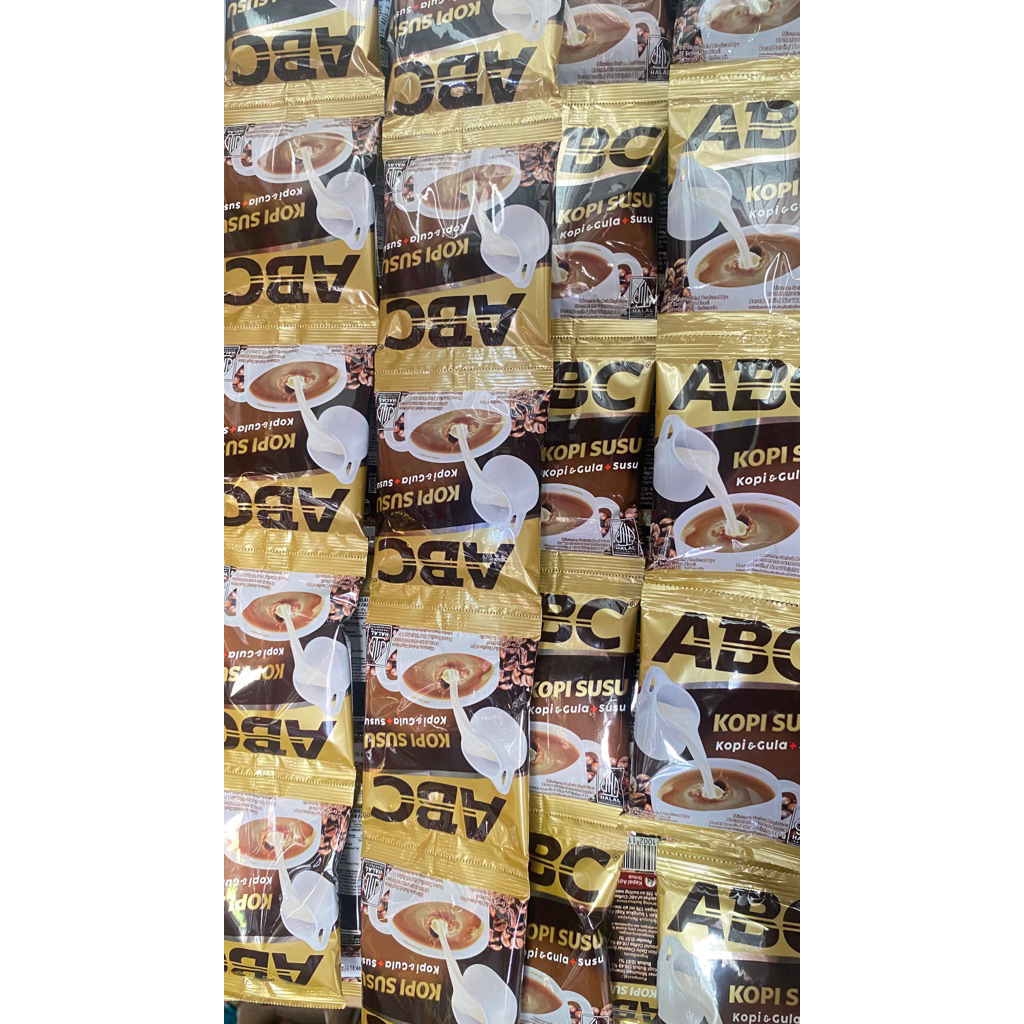 

kopi abc - kopi susu - kopi gula + susu - kopi instant - kopi seduh - 1 renceng isi 10