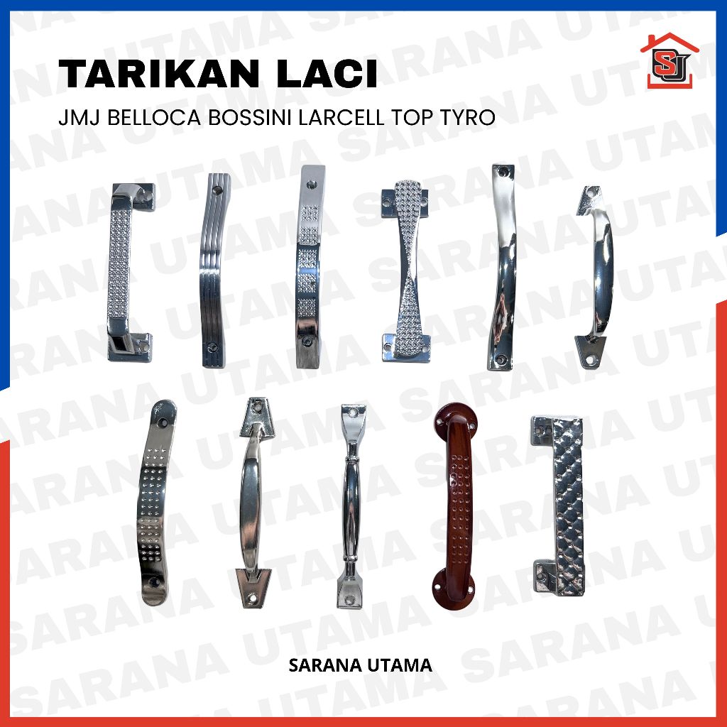 Tarikan Laci Lemari Stainless Minimalis Belloca Tyro JMJ Larcell Bossini TopT