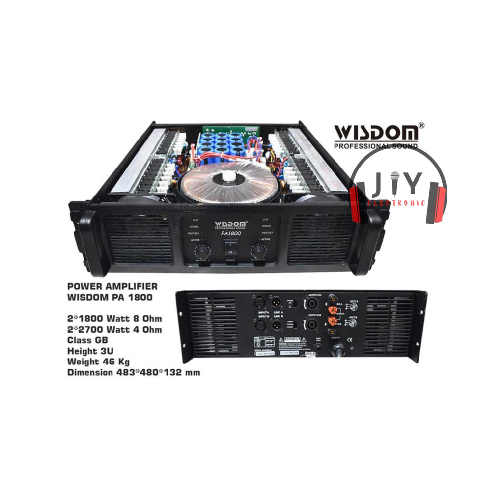 Power Wisdom 2 Channel Class GB PA 1800 PA-1800 PA1800
