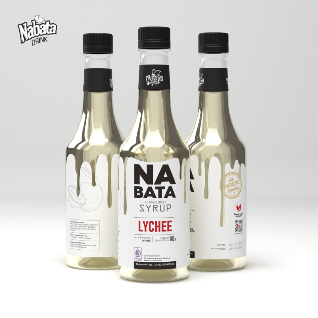 

Sirup Lychee Premium 750 ML Nabata Drink - Syrup Leci Lychee Tea Cafe Hotel Restauran Coffee Shop