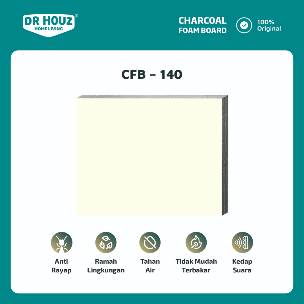 DR.HOUZ - Charcoal Foam Board - CFB 140 Skin (Wall Board)