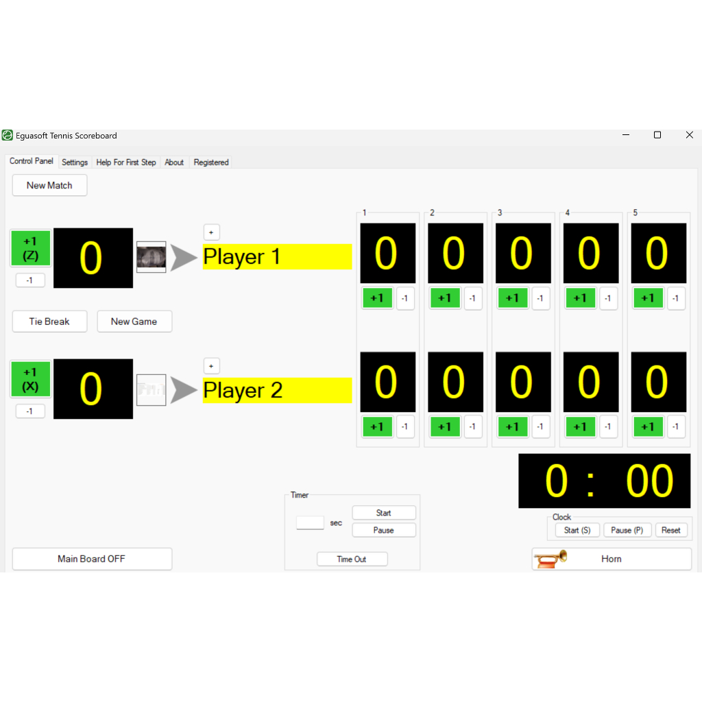 Software Tennis Scoreboard