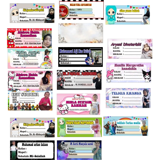 

STIKER BUKU MATA PELAJARAN SEKOLAH CUSTOM FOTO & NAMA