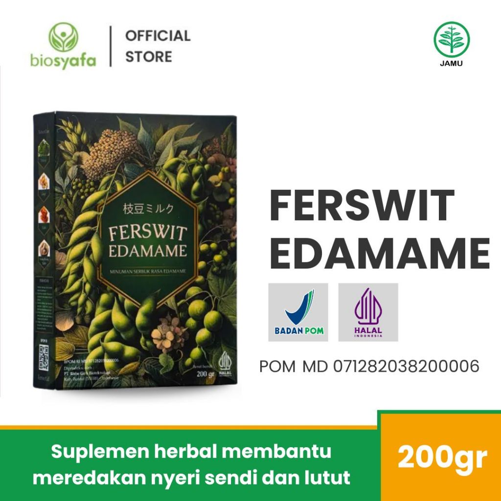 

Susu Bubuk FERSWIT EDAMAME Susu Edamame Jepang Asli 100% Untuk Asam Urat, Nyeri Sendi & Tulang