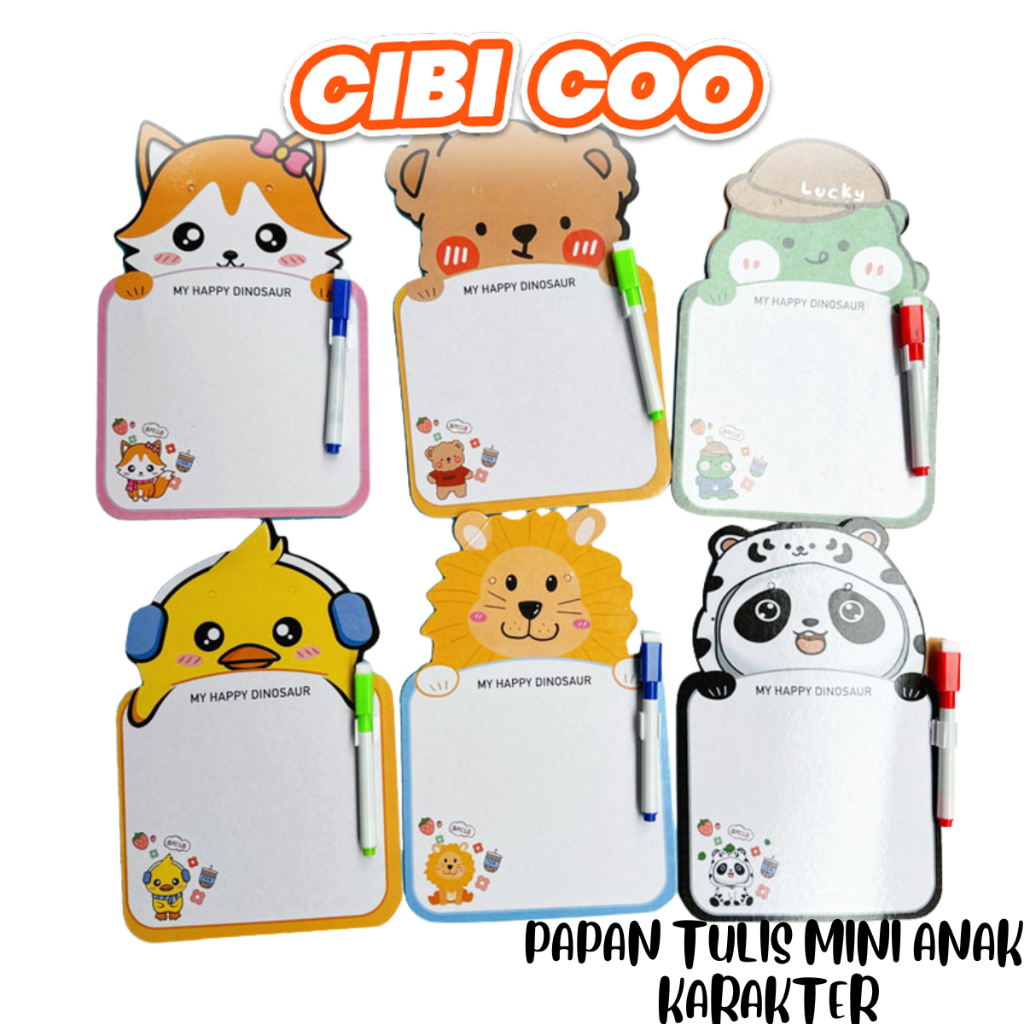 

CIBICOO PAPAN TULIS MINI ANAK KARAKTER LUCU PAPAN TULIS MURAH FREE SPIDOL BISA DIHAPUS DAN TALI GANTUNG