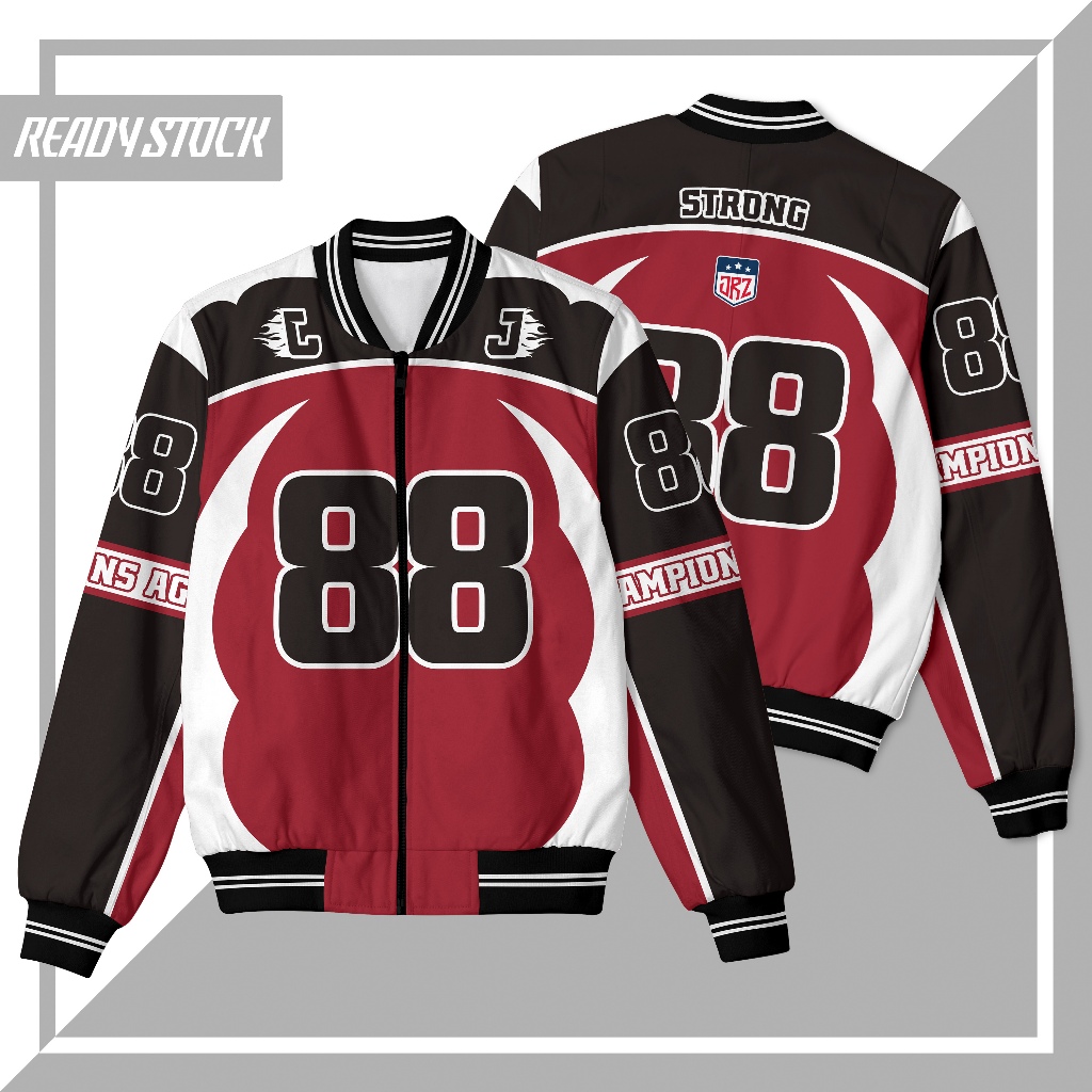 006 Jaket Baseball Varsity Hustle Bomber Vintage Anak Printing Sublimation Terbaru Murah