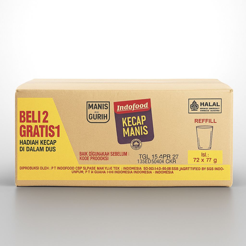 

(1 Dus 72 Pcs) Kecap Manis Indofood 77ml
