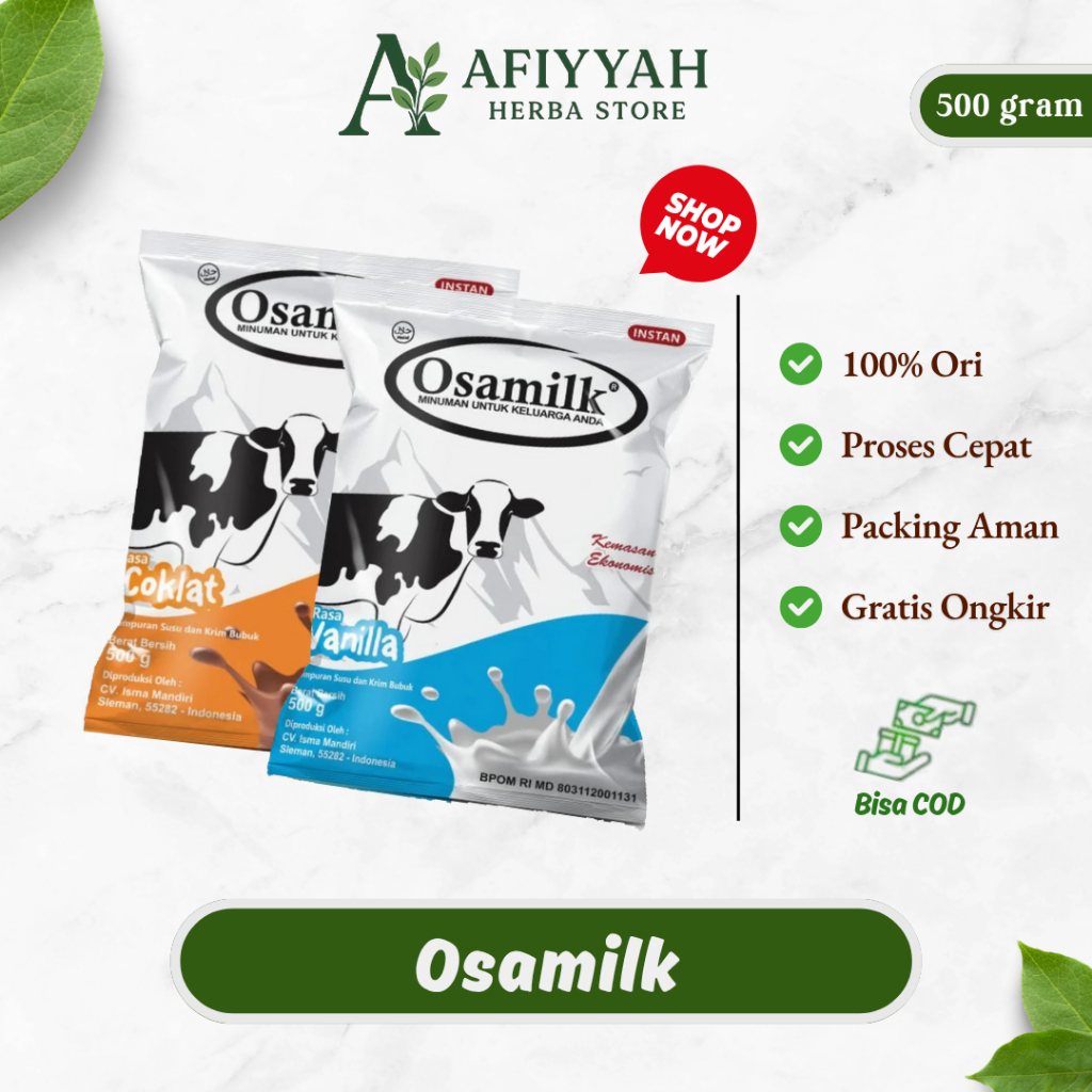 

hyk Osamilk Vanilla dan Coklat 500gr Original - Susu Penggemuk Badan