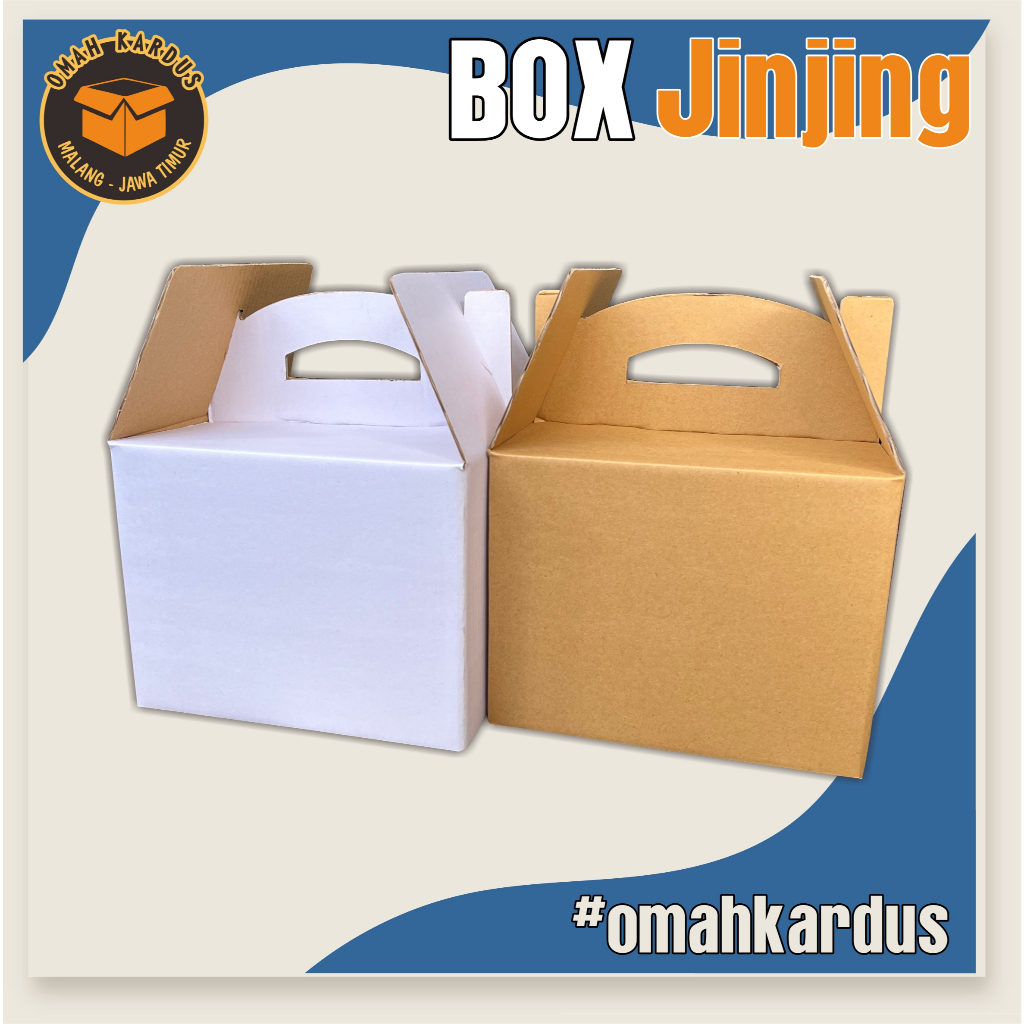 

Box Jinjing POLOS 25x25x20 cm | Kardus takeaway | jinjing/tenteng | kardus buah | hampers | sembako