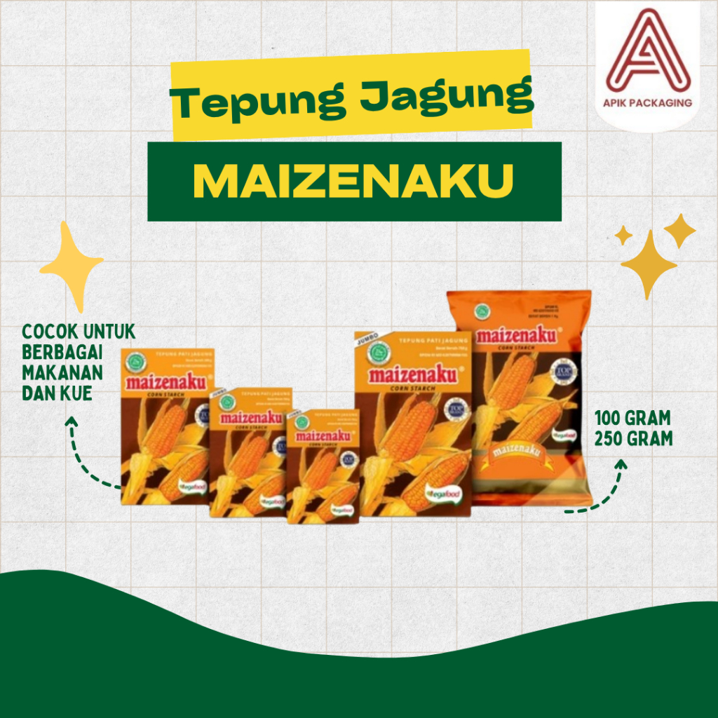

TEPUNG PATI JAGUNG MAIZENAKU / CORN STARCH 100gram dan 250 gram