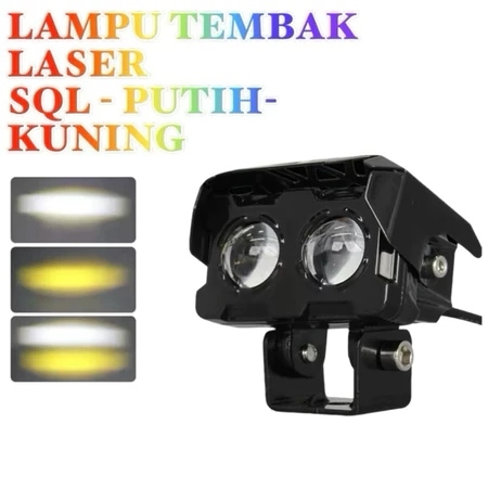 PROMO MURAH lampu sorot LED Lampu laser Foglamp Sql 2 mata Motor Mobil / Lampu Tembak Led / Lampu Te
